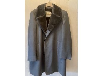 Men's London Fog Faux Fur Lined Coat Size 40 Regular