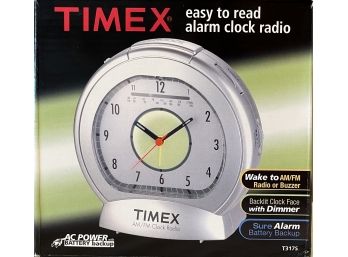 TIMEX AM/FM T317S Analog Alarm Clock Radio In Original Packaging