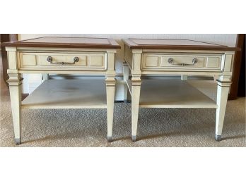 Hekman French Provincial Mid Century Modern Side Tables