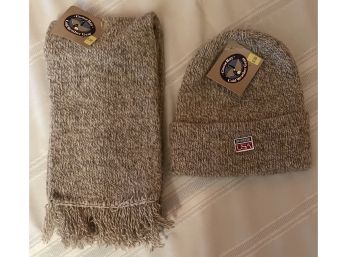 GooseBay 70 Percent Wool Scarf And Hat With Original Tags