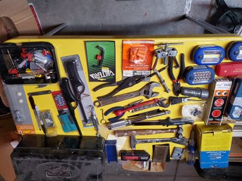 Metal Tool Box Stuff Full Of Tools And Use Items