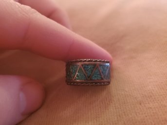 Ring With Faux Turquoise