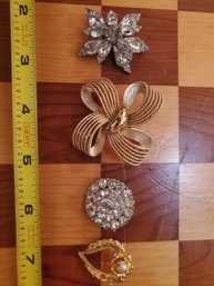 Lot Of 4 Magnificent Vintage Brooches