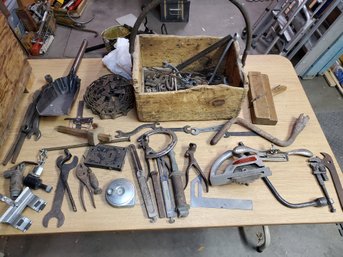 Large Lot Of Antique Tools In Gorgeous Carrying Box