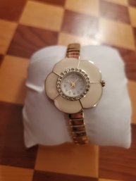 Adorable Ivory Colored Flower Shaped Watch