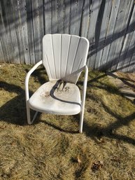 Very Rare Antique Shott Metal Arm Chair Lawn (2 Of 3) - Great Condition For Age