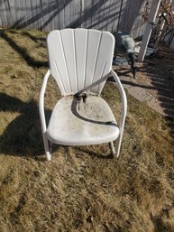 Very Rare Antique Shott Metal Arm Chair Lawn (3 Of 3) - Great Condition For Age