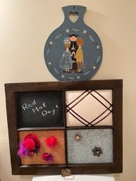 Hanging Chalk/cork Board - Decorative Plaque