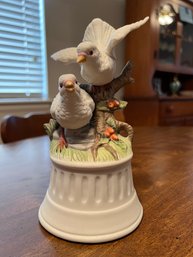 Wind Up Musical Bird Figurine