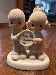 'God Blessed Our Years Together With So Much Love And Happiness' Signed Precious Moments Figurine  E-2853