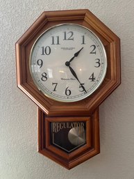 Sterling & Noble Clock Company Westminster Chime Oak Wall Clock