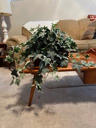 Large Faux Ivy Plant In Wicket Basket Container