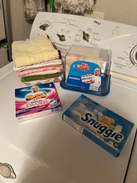 Mr Clean Magic Erasers, Snuggle Dryer Sheets, & Wash Cloths