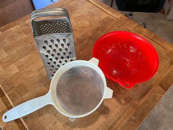 Strainers And Cheese Grater Lot