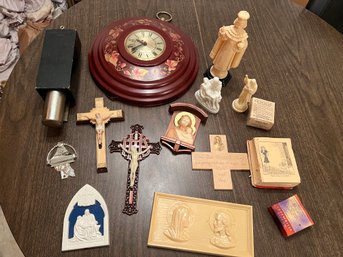 Lot Of Crosses And Other Religious Items
