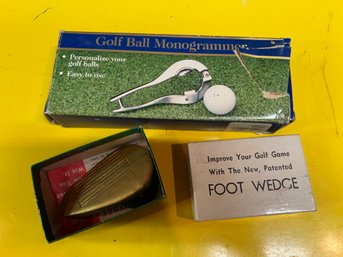 Golf Ball Monogrammer And Foot Wedge