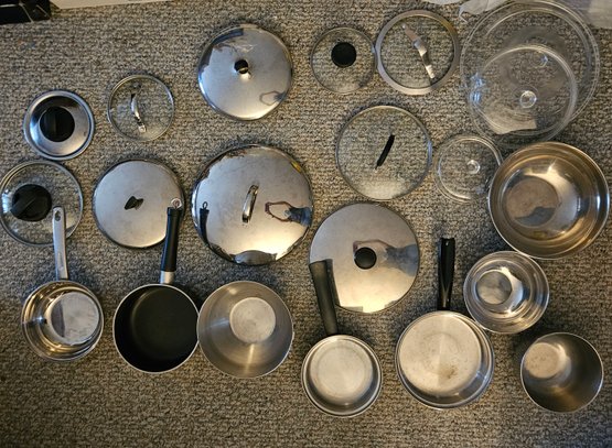 Lot 5-226 Assorted Pots Pans Bowls Covers (TIR-2)