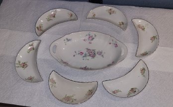 Lot 5-30 Serving Dish And Six Bone Dishes (TIR)