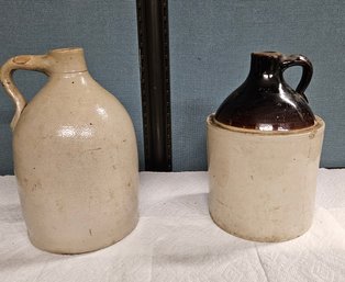 Lot 5-131 Pair Stoneware Jugs (TIR)