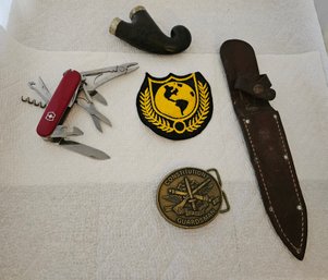 Lot 5-331 Five Items, Swiss Army, Buckle (white Shelf)