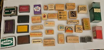 Lot 3-383 Stamps, Ink Pads, Glitter (White Shelf 2)