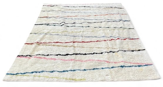 Contemporary West Elm, Wool And Cotton Area Rug - 8' X 10' - **P/U In Wainscott**