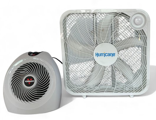 Vornado Dual Fan And Heater And Hurricane Box Fan