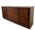 Mid Century Modern Broyhill Brasilia Walnut 9 Drawer Dresser