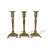 Antique English Brass, Footed Candlesticks