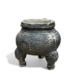 Stone Footed Cauldron Or Garden Pot - *Wainscott