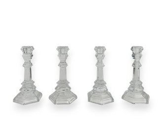 Tiffany & Co Crystal Candlesticks, Set Of 4