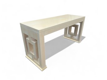 Sherrill Canet Bleached Maple Sloane Desk, Console Table With Center Drawer