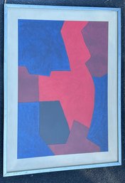 Framed Serge Poliakoff Lithograph Poster