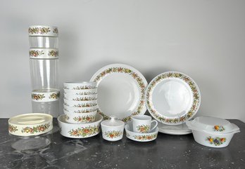 Vintage Corelle Corning Spice Of Life Pattern Glass Ware - 20 Pcs