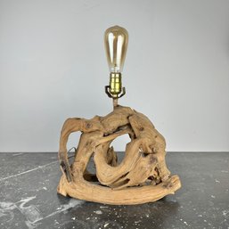 Mid Century Modern Driftwood Table Lamp