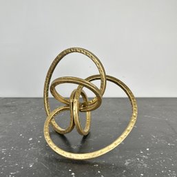 Concentric Gold Tone Metal Table Top Sculpture