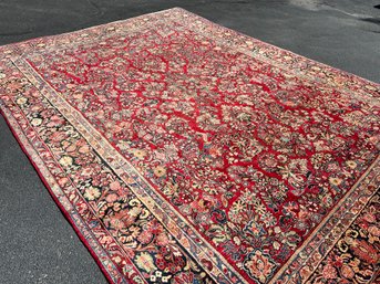 Phenomenal High Quality, Medium Pile, Wool, Room Sized Persian Rug Appx 14 X 11'