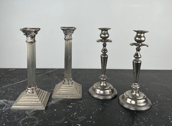 Regency Style Candle Stick In Silver Plate - Godinger