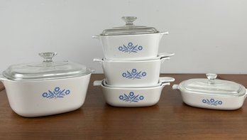 Vintage Corning Ware - Cornflower Blue Casserole Sets - 7 Pcs