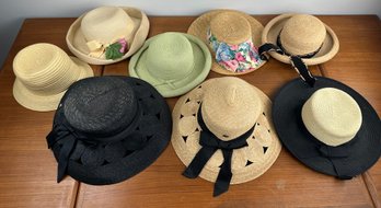 8 Assorted Ladies Woven Straw Hats