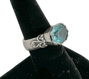 Sterling SIlver And Blue Topaz Ring