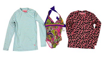 Three Kids Swim Clothing Pieces, J. Crew And Billabong