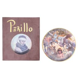 Vintage Collectable Perillo Book And Plate