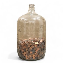Water Jug Filled With Pennies !!