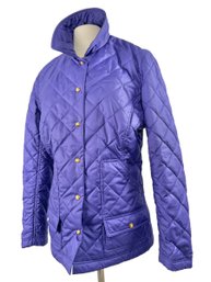 J. Mc Laughlin Designer Quilted Field Jacket In Purple