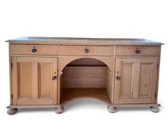 Antique Country Credenza Or Sideboard, Old Natural Pine
