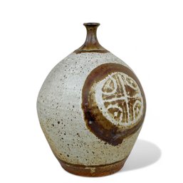 Vintage Pottery Vase, Signed Mendez