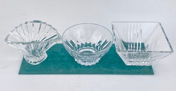 Three Crystal Nut Bowls, Tiffany & Co.