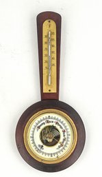 Vintage Barometer With Thermometer