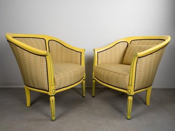 Hand Painted French Arm Chairs